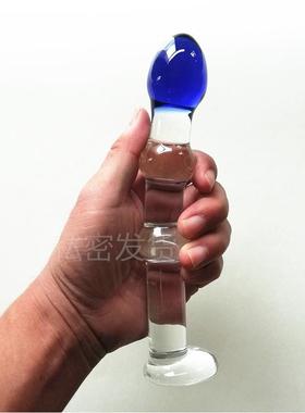Glass-made femalemasturbation toy fake phallus adult product