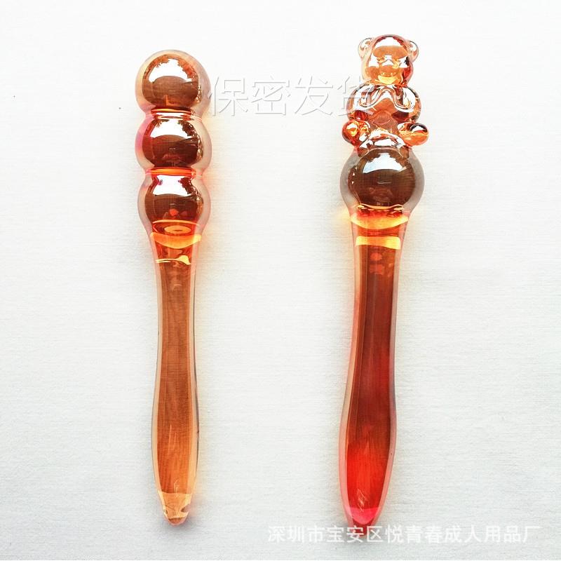 私密解压玻璃拉条玻璃按摩器男用器具女用玩具按摩解压放松解压女