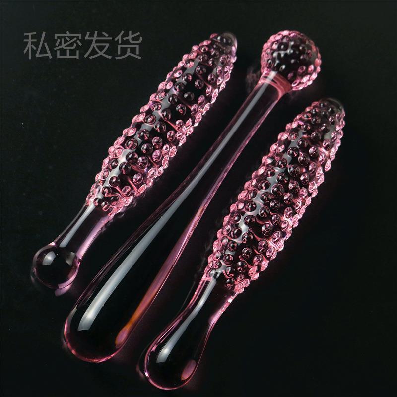 Glass-made female masturbation toy fake phallus adult produc