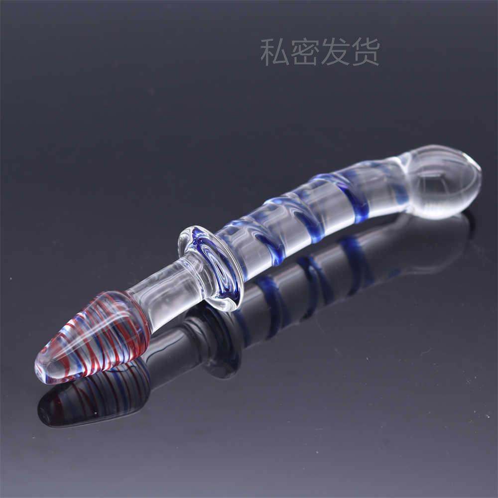 Glass-made femalemasturbation toy fake phallus adult product