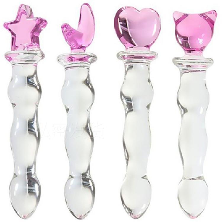 Glass-made female masturbation toy fake phallus adult produc