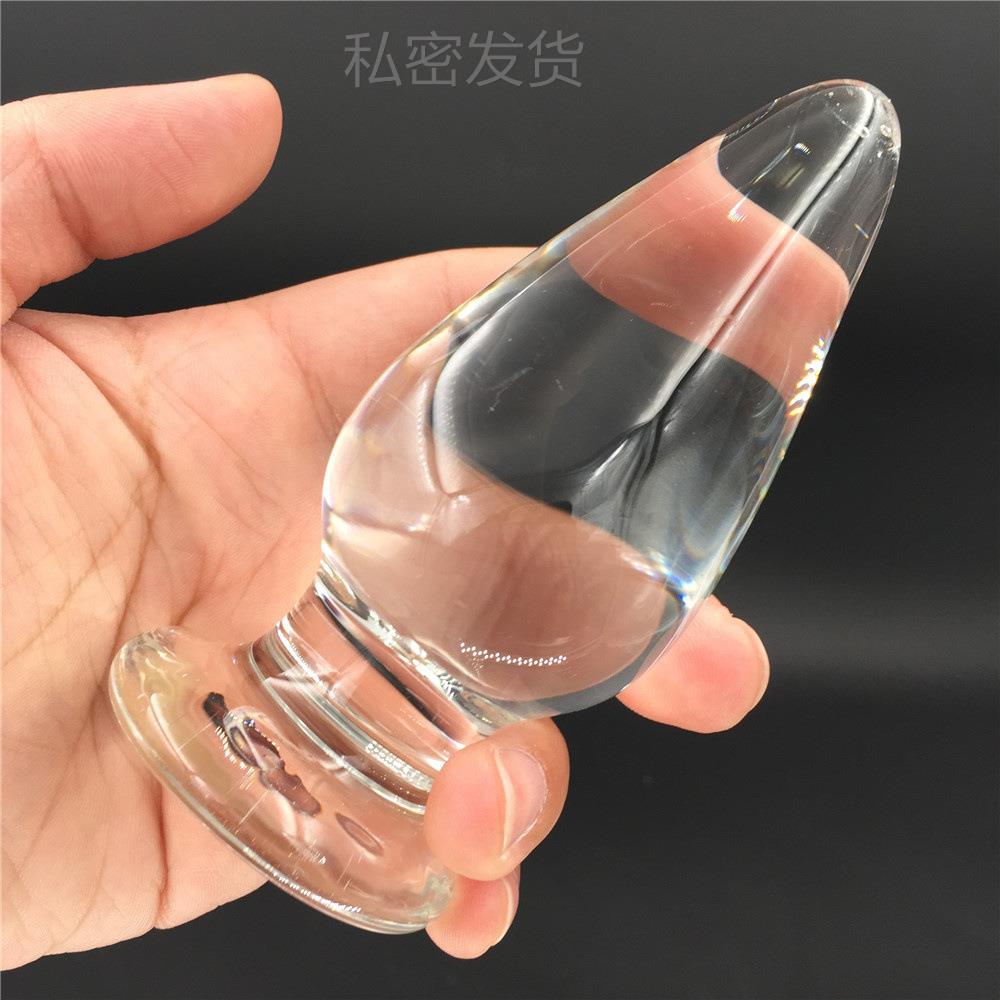 Glass-made femalemasturbation toy fake phallus adult product