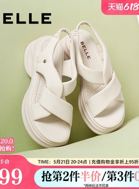 百丽女鞋子休闲厚底凉鞋女夏季新款老爹运动沙滩凉鞋B2480BL5