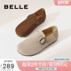 女春季 一脚蹬乐福鞋 新款 子深口单鞋 B1737AM4 鞋 百丽复古勃肯鞋