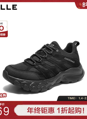 百丽厚底老爹鞋男鞋秋季网面拼接户外潮搭休闲运动鞋加绒A2262CM4