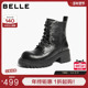 百丽加绒保暖英伦风马丁靴女款 冬季 新翘头厚底增高短靴DY017DD5