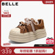 百丽波浪厚底小白鞋 L8031AM6 带休闲板鞋 女2026春新商场同款 双鞋