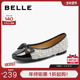 百丽女鞋 B5L1DCQ4 小香风平底浅口单鞋 子新款 蝴蝶结通勤舒适单鞋