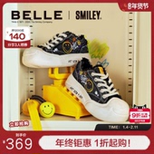 百丽SMILEY联名流浪玩家帆布涂鸦鞋 3ZJC4CM5 子休闲板鞋 新款 女鞋