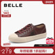 平底休闲鞋 百丽女鞋 B2374AM5 新款 百搭运动鞋 子棕色星星板鞋 女春季