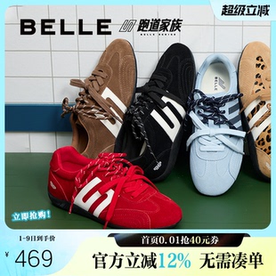 休闲鞋 张凌赫同款 E2L1DCM5预 女春新款 跑道阿甘鞋 百丽方程式 赛车鞋