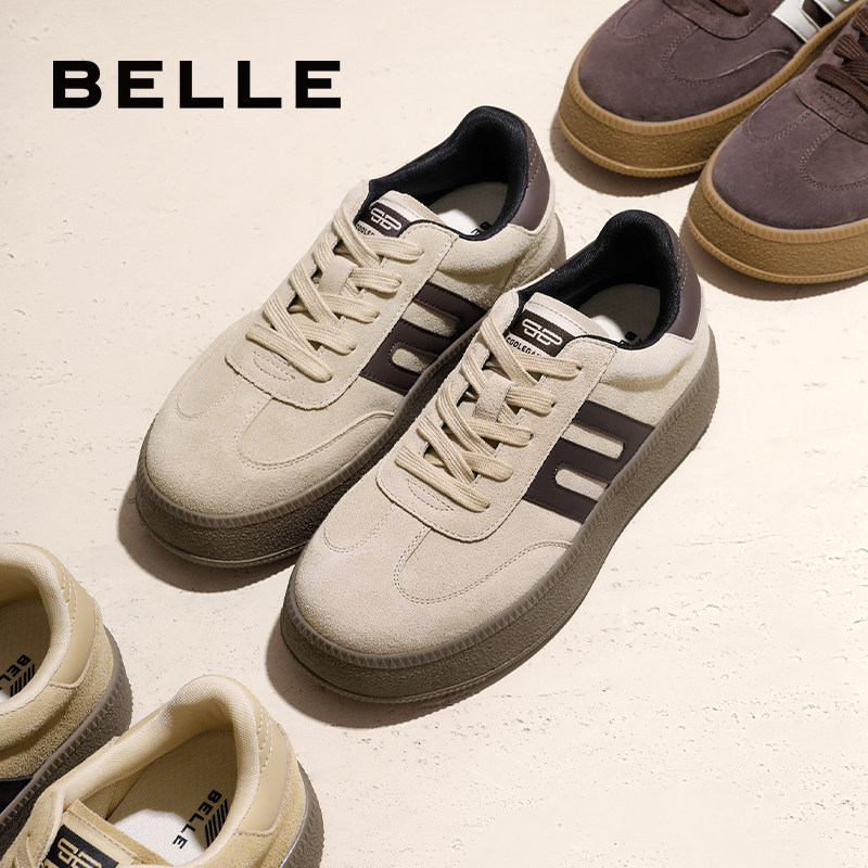 百丽板栗德训复古加绒保暖德训鞋女春季新款运动鞋休闲鞋A6N1DAM4,女鞋,时尚休闲鞋,淘宝优惠券,粉丝福利购,淘宝优惠卷