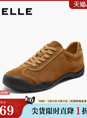 百丽女鞋复古绒面德训鞋女春夏新款薄底阿甘鞋休闲鞋3RTB2CM5