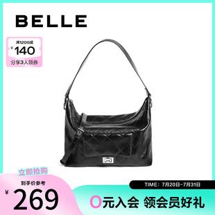 小香风质感通勤单肩斜挎托特包JY201BX5 百丽包包女2025新商场同款