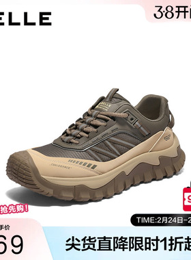 百丽厚底增高休闲运动鞋男冬季新款户外徒步鞋登山鞋8XK01DM5