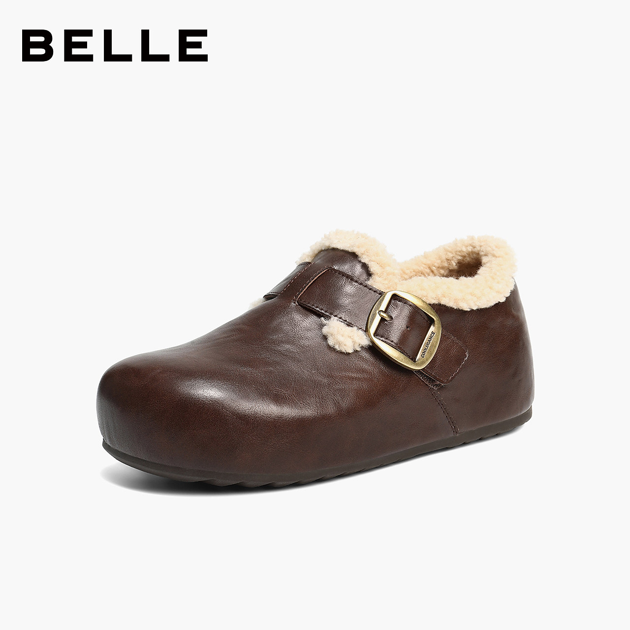 百丽复古厚底全麦吐司勃肯鞋女冬新款毛毛加绒棉鞋雪地靴E1H2DDM5,女鞋,勃肯鞋/软木鞋,淘宝优惠券,粉丝福利购,淘宝优惠卷