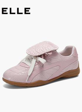 百丽女鞋子复古德训鞋女2025春季新款休闲运动小白板鞋B2468AM5