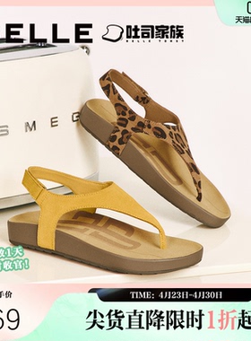 百丽人字吐司2代厚底勃肯凉拖人字夹脚趾女夏季新款鞋子E2Z1DBL5