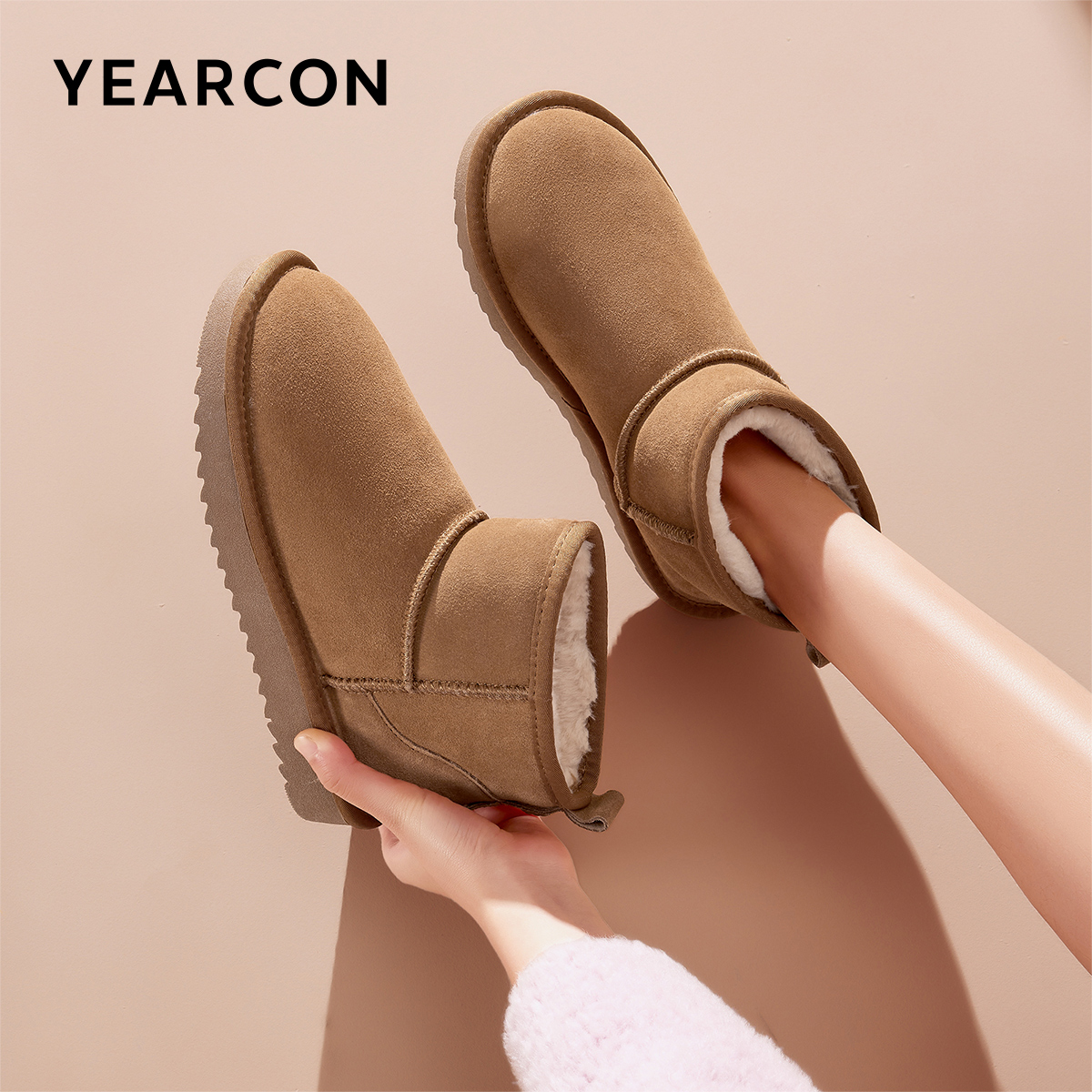 意尔康官方正品女靴时尚保暖加绒加厚雪地靴棉鞋东北冬季百搭