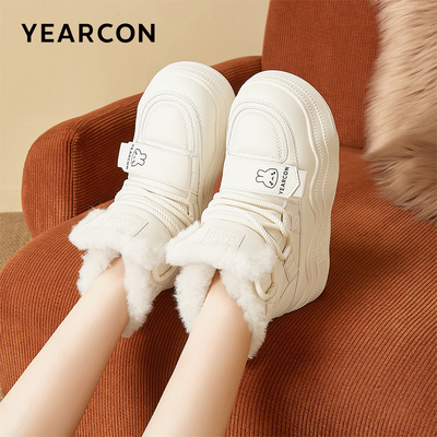 意尔康官方旗舰店女鞋女靴雪地靴保暖百搭休闲舒适冬季加绒