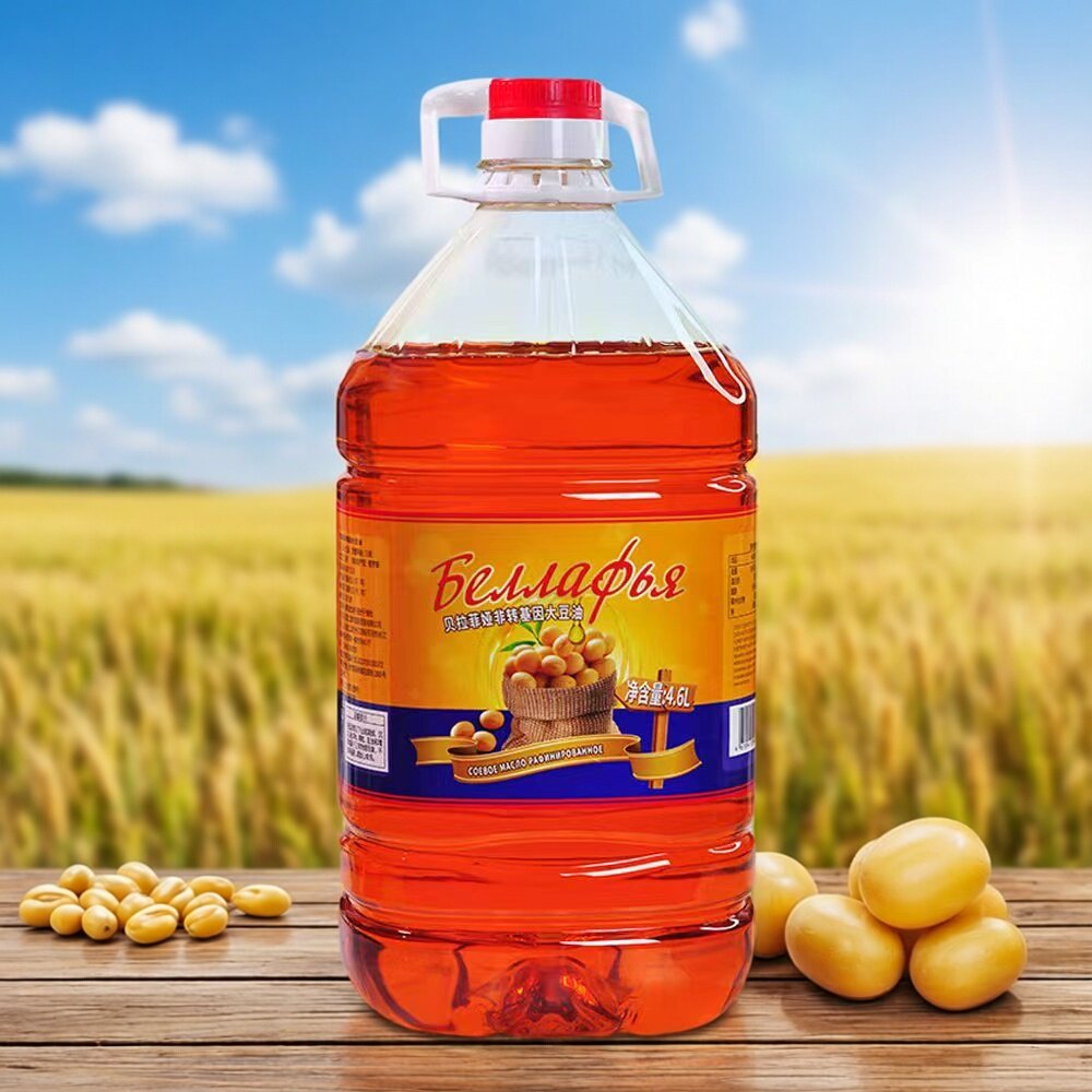 俄罗斯进口物理压榨大豆油4.6L