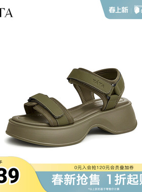 TATA/他她奥莱秋时尚简约休闲凉鞋女GBL01BL4