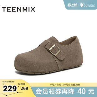 天美意春新款潮流休闲百搭复古户外度假女勃肯鞋KK076CM5