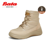 厚底休闲时尚 Bata休闲靴女冬季 商场新款 保暖户外短靴AGD41DD4