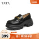 TATA 7OL34AA6 女新款 他她2026春时尚 休闲乐福鞋