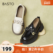 女单鞋 百思图春秋季 WA399AA4 时尚 学院蝴蝶结乐福鞋 新款 商场同款