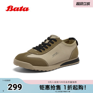 百搭通勤牛皮潮流德训运动鞋 L3320CM5 男秋新款 Bata休闲鞋