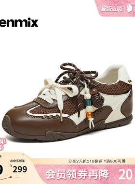 天美意2026春新款商场同款休闲百搭复古德训鞋女休闲鞋BM831AM6