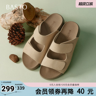 简约休闲百搭勃肯鞋 百思图夏季 新款 商场同款 A6412BT5 平跟女拖鞋
