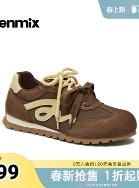 天美意2026春新款百搭复古双鞋带运动休闲户外女德训鞋KG155AM6