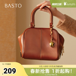 百思图2025冬季新款商场同款手提包简约通勤女包JA194DX5