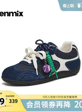 天美意2026春新款休闲运动复古双鞋带户外阿甘女德训鞋KG152AM6