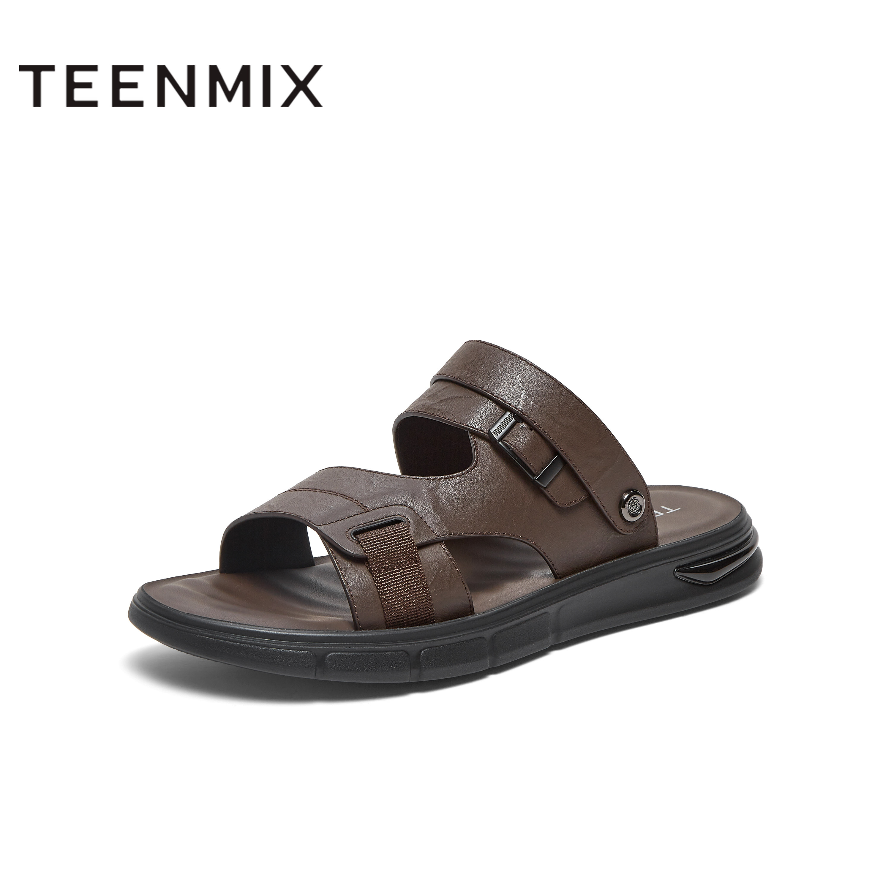 天美意新款商场同款沙滩凉鞋舒适露趾百搭男凉鞋3QS01BL4,流行男鞋,沙滩鞋,淘宝优惠券,粉丝福利购,淘宝优惠卷