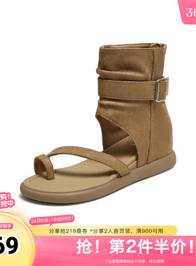 TATA/他她2025秋简约百搭女休闲凉鞋新款GVB01BB5