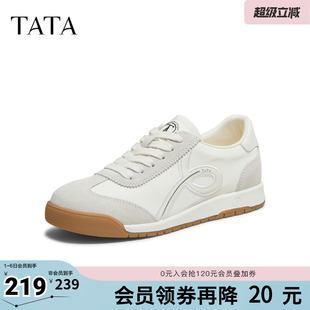 运动小白休闲鞋 TATA他她女鞋 春新款 厚底阿甘鞋 8DCB3CM5奥莱 德训鞋