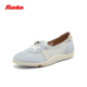 Bata休闲鞋 ALI03BA5 通勤牛剖皮德训厚软底开车鞋 女2025夏季 新款