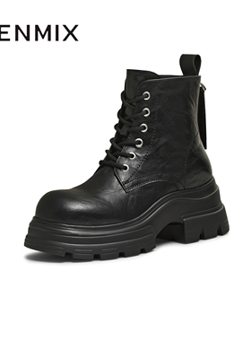 天美意2025冬新款商场同款系带户外百搭增高女马丁靴CFB40DD5