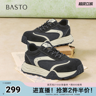 复古运动女鞋 百思图2026春季 D3888AM6 时尚 阿甘鞋 新款 商场同款