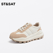 休闲鞋 秋季 新款 星期六田园风拼色时尚 厚底好搭女鞋 SS33112043