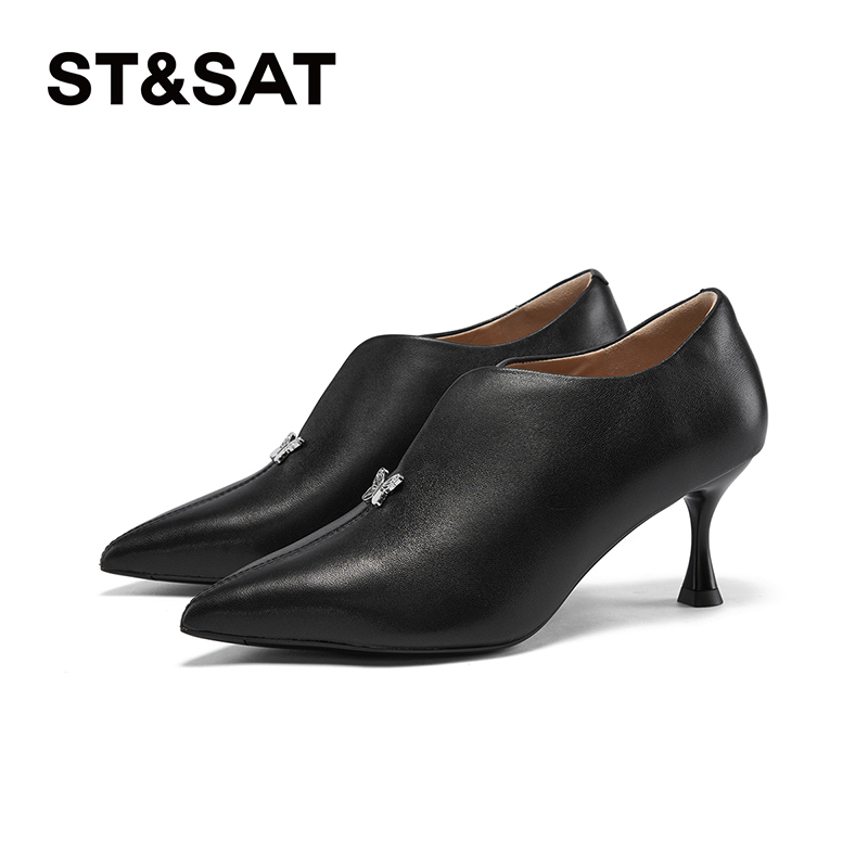 星期六深口单鞋春秋新款细跟通勤正装百搭优雅女鞋SSC3112139