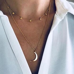 fashion simple double clavicle chain necklace woman 欧美项链
