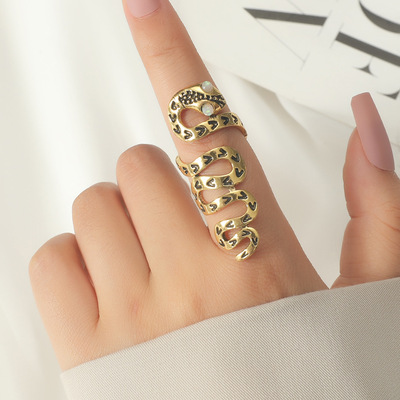 Retro snake shaped ring index finger bracelet rings 蛇形戒指