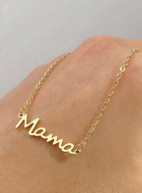 Woman personality letter necklace Mother's Day ornament项链