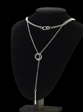 Tassel double layered necklace women summer accessories