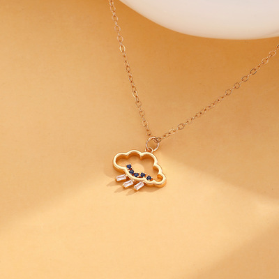 elegant New cloud raindrop necklace cute collarbone chain 饰