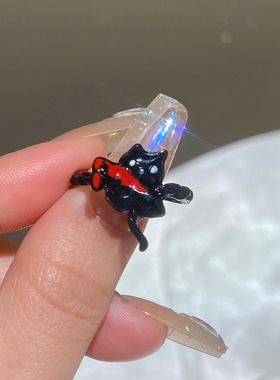 Fashion Cute Student Cat Rings Female Personalized Cat Ring